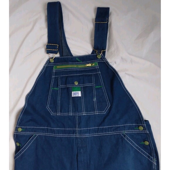 Liberty Overalls Mens Blue Denim Bib Work Bibs 42 x 32 - Picture 3 of 13